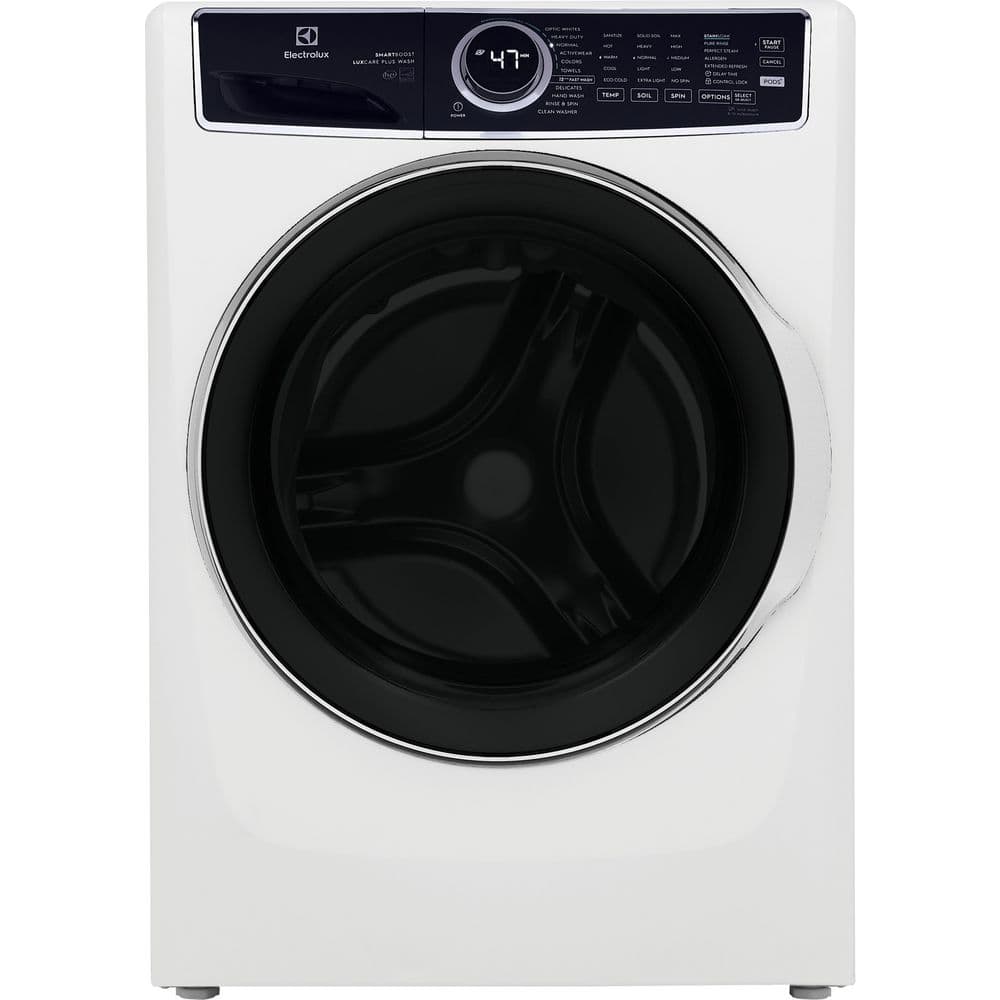 27 in. W 4.5 cu. ft. Front Load Washer with SmartBoost, LuxCare Plus Wash System, Perfect Steam, ENERGY STAR in White