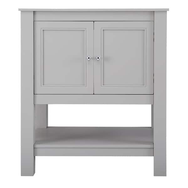 Home Decorators Collection Gazette 30 in. W x 21.75 in. D x 34 in. H Bath Vanity Cabinet without Top in Grey