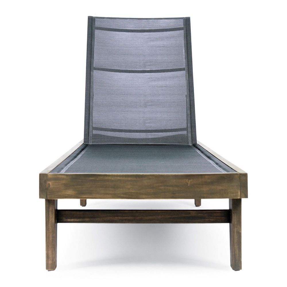 Dark Gray Wood Outdoor Lounge Chair Club Chair with Gray Cushions, Slatted Design in Teak Acacia Wood price history on PriceWatchPro