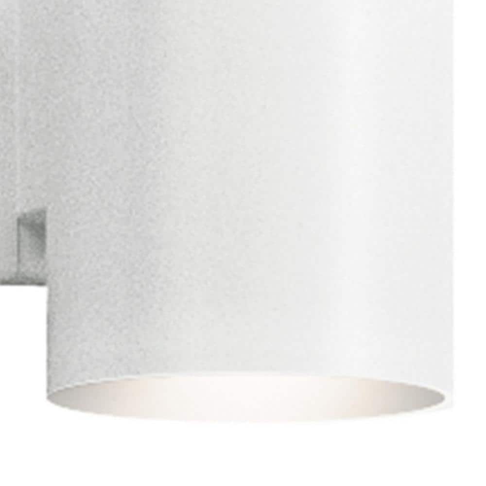 White Modern Cylinder Outdoor Wall Sconce