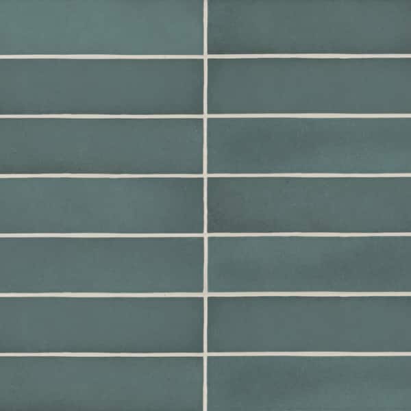 Bedrosians Makoto Rectangle 2 in. x 10 in. Matte Arashi Blue Ceramic Wall Tile (5.38 sq. ft./Case)
