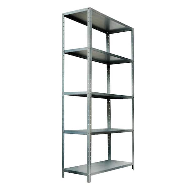 AR SHELVING Total Steel Series 5-Tier Galvanized Steel Garage Storage Shelving Unit in Silver (39.4 in. W x 79 in. H x 16 in. D)