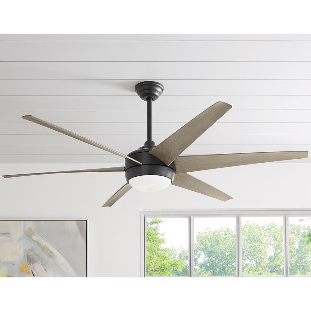 UPC 082392680046 product image for Windward 68 in. White Color Changing Integrated LED Matte Black Ceiling Fan with | upcitemdb.com
