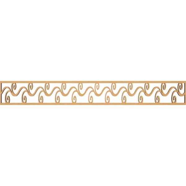 Ekena Millwork Tilden Fretwork 0.375 in. D x 46.5 in. W x 6 in. L MDF Wood Panel Moulding
