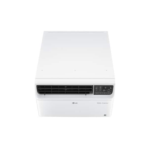 LG 12,000 BTU 115 -Volts Window Air Conditioner Cools 550 Sq. Ft. with Dual Inverter, Wi-Fi Enabled and Remote in White LW1222IVSM The Home Depot
