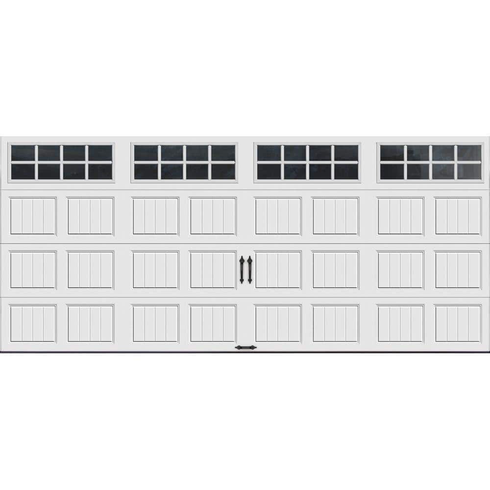 Gallery Steel Short Panel 16 ft x 7 ft Insulated 6.5 R-Value White Garage D