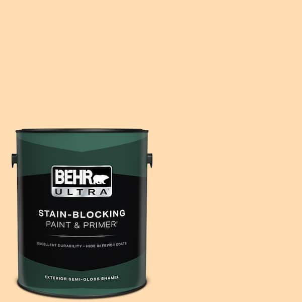 BEHR ULTRA 1 gal. #290B-4 Feather Plume Semi-Gloss Enamel Exterior Paint & Primer