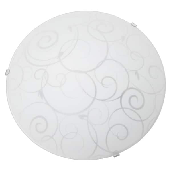 10 in. Simple and Standard Round Swirl Flush Mount, for Entryway, Hallway, Closet, White