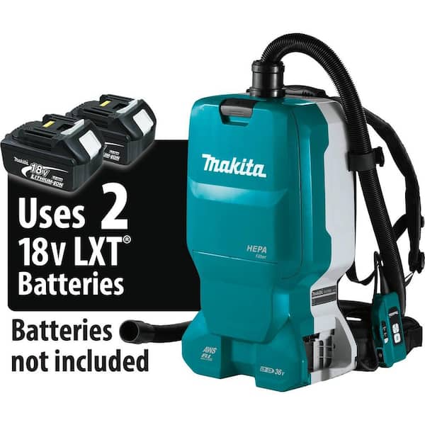 Makita バックパック掃除機 HEPA Makita 18-Volt X2 LXT (36V) 1.6 Gal. Bagged Cordless Dry Dust