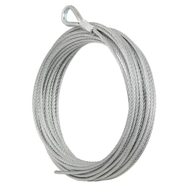 3/16 in. x 50 ft. Galvanized Uncoated Steel Wire Rope