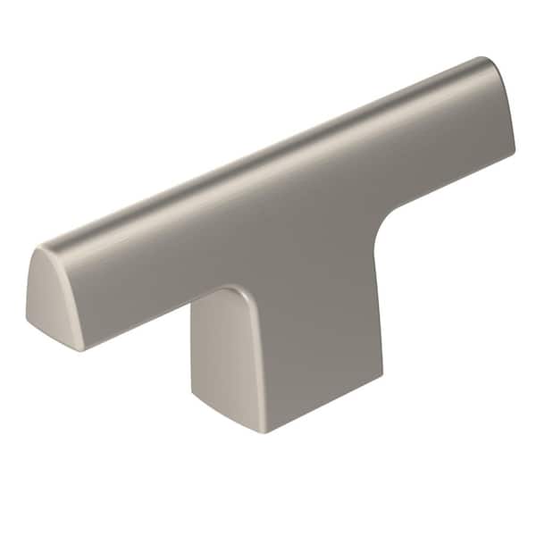 Amerock Riva 2-1/2 in. (64mm) Modern Satin Nickel Bar Cabinet Knob