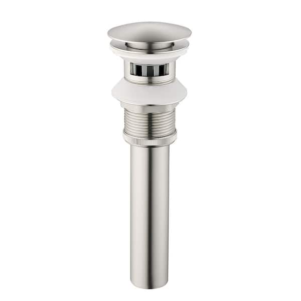 Pop-Up Bathroom Sink Drain Kit with Overflow in Stainless Steel Brushed Nickel