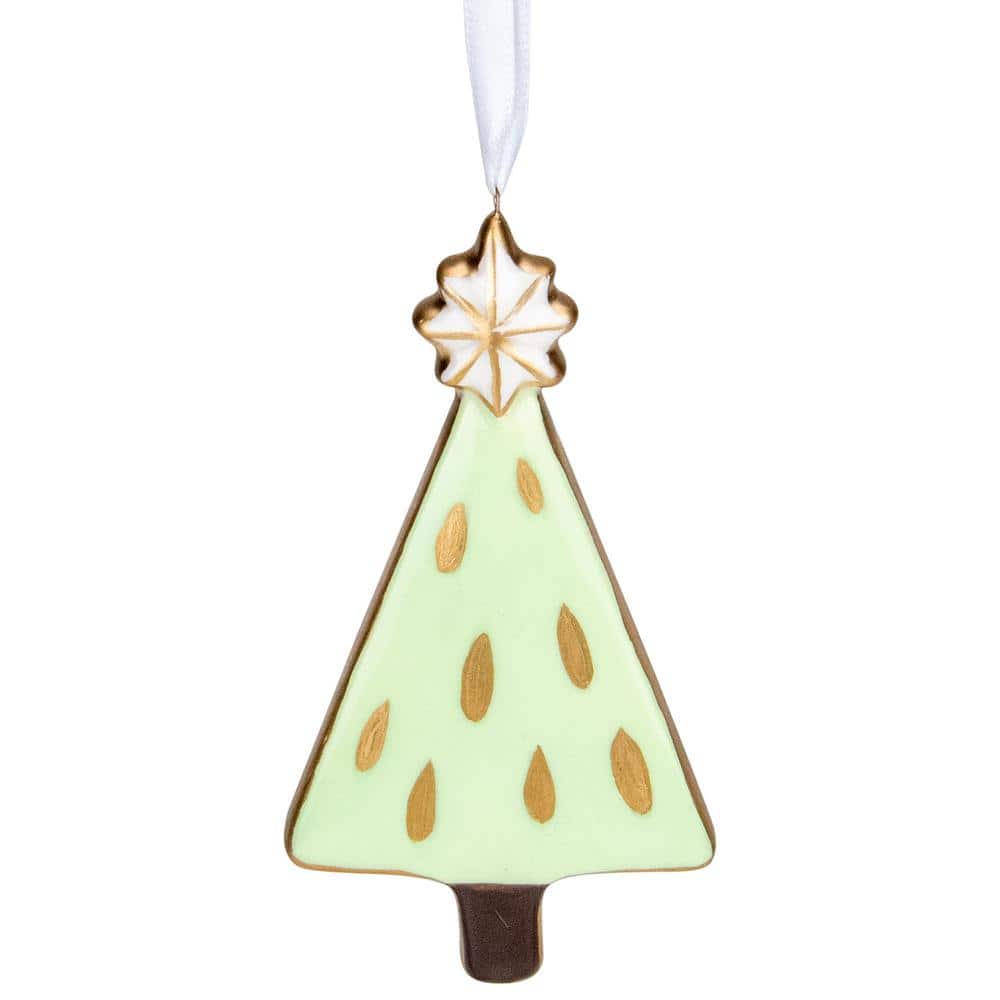 4.5 in. Green and Gold Christmas Tree Hanging Ornament price history on PriceWatchPro