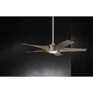 Sky Parlor 56 in. Integrated LED Indoor Burnished Nickel Ceiling Fan with Light