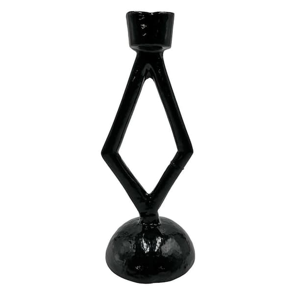 25 in. x 11 in. Aluminum Metal Decorative Gray Candle Holder