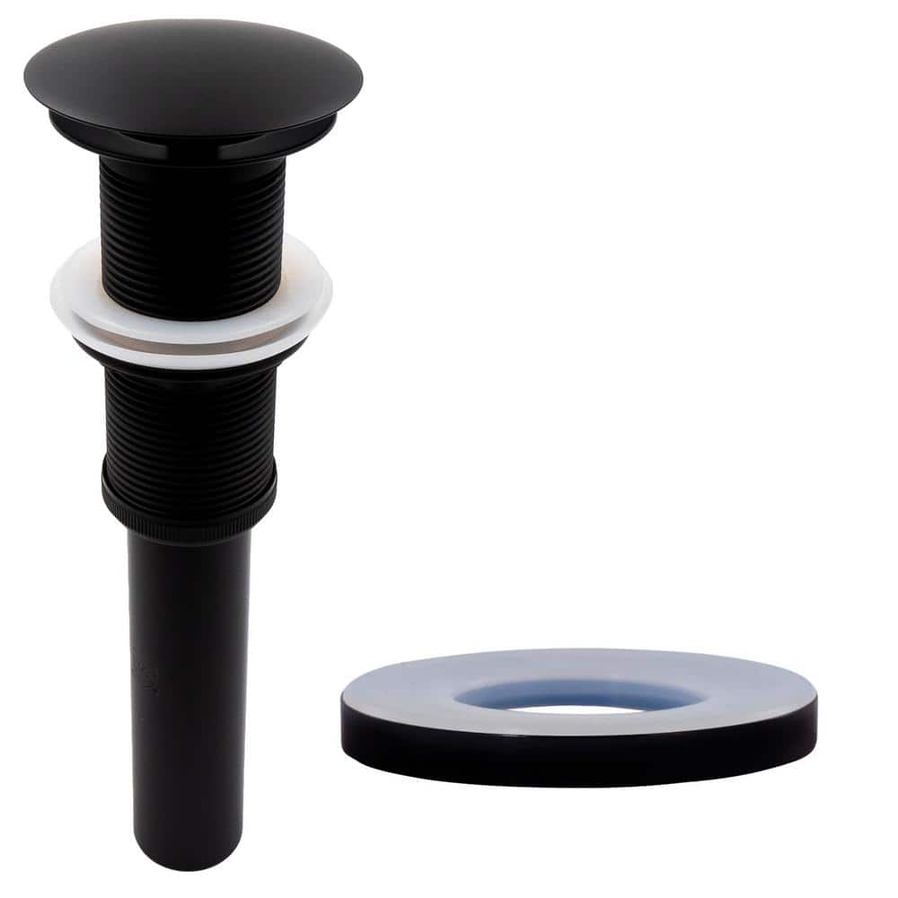 1-5/8 in. Bathroom Vessel Vanity Sink Umbrella Drain Without Overflow with Matching Mounting Ring in Matte Black price history on PriceWatchPro
