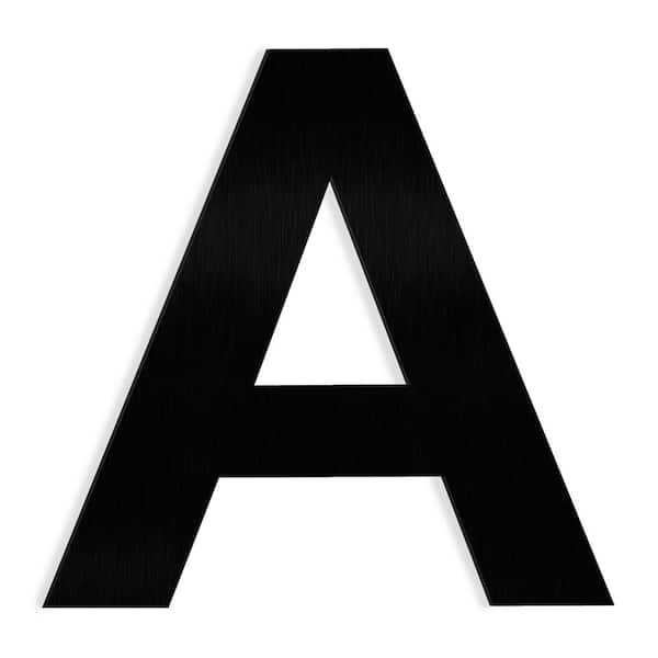 Barton 6 in. Black Stainless Steel Floating House Letter A 90126 - The ...