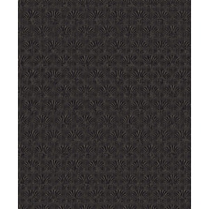 Boutique Collection Purple Metallic Geometric Fan Non-pasted Paper on Non-woven Wallpaper Sample