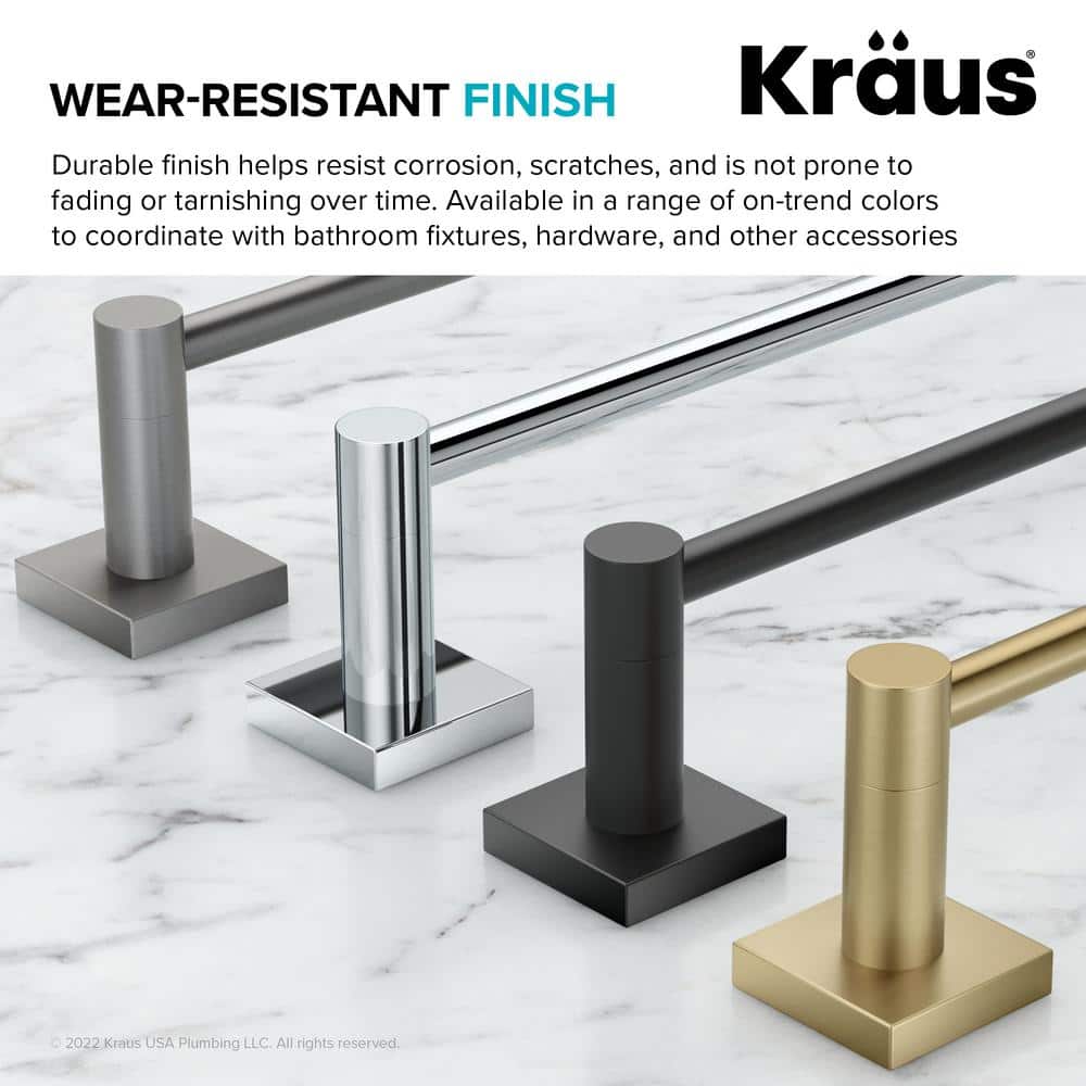Ventus 24-Inch Brushed Gold Wall Mounted Towel Bar