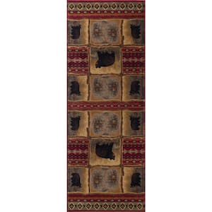 Nature Red 3 ft. x 8 ft. Lodge Runner Rug