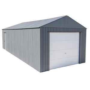Everest 12 ft. H x 30 ft. W Charcoal Wind and Snow Rated Steel Garage
