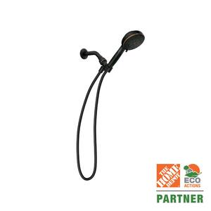 HydroEnergetix 8-Spray Patterns with 1.75 GPM 4.75 in. Wall Mount Single Handheld Shower Head in Mediterranean Bronze