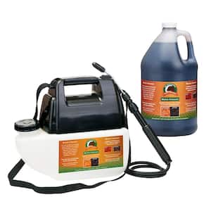 Black Bark Mulch Colorant with a Battery Powered gal. Sprayer by Bare Ground