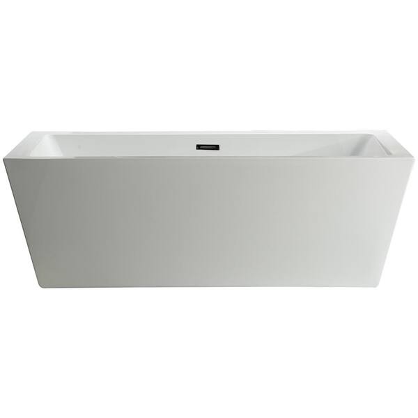 Vinnova Calliope 5.5 ft. Acrylic Flatbottom Non-Whirlpool Bathtub in White