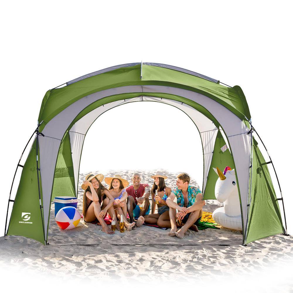 8/12-Person 12 ft. x 12 ft. Pop-Up Canopy UPF50+ Tent with Side Wall Ground