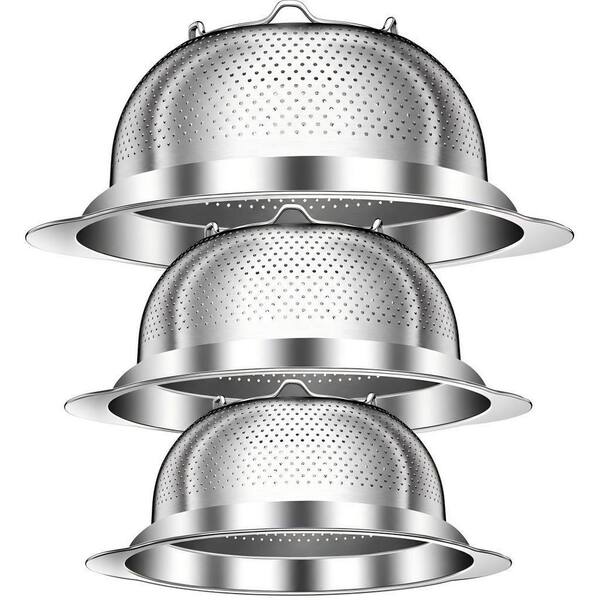 3-Piece Stainless Steel Colander for Spaghetti, Fruit, Vegetable Cooking Food