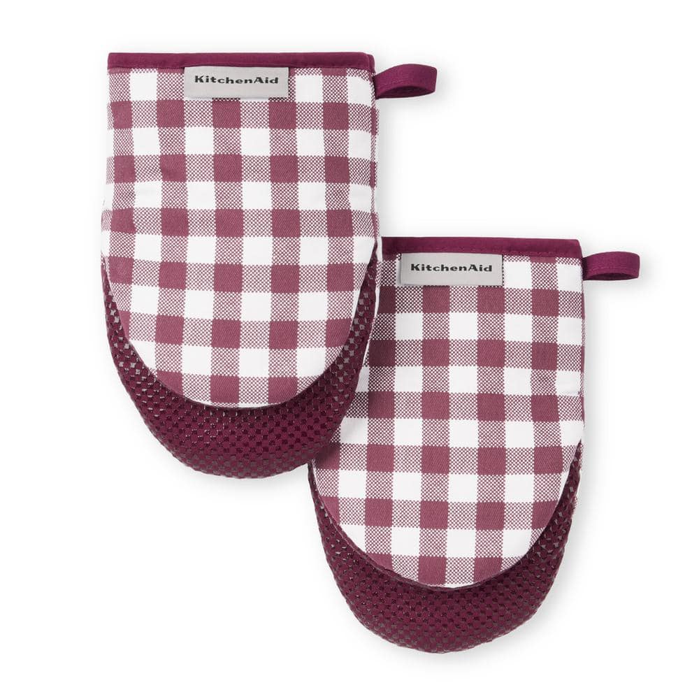 Cuisinart Silicone Oven Mitts, 2pk - Heat Resistant Quilted Oven Gloves to  Safely Handle Hot Cookware - Soft Insulated Deep Pockets, Non-Slip Grip and