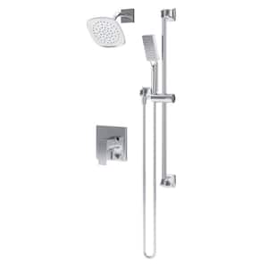 Verity Wall Mounted Single Handle Shower Faucet Trim Kit with Hand Spray 1.5 GPM (Valve Not Included)