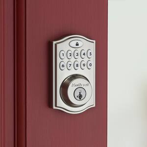 Z-Wave SmartCode 914 Satin Nickel Single Cylinder Electronic Deadbolt Featuring SmartKey Security