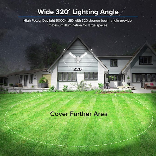 ゼンスイLED1500 ストロングホワイト SANSI 45-Watt 6000 Lumens 180° White Motion Sensor Outdoor