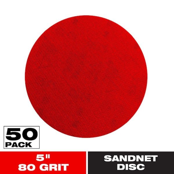 DIABLO 5 in. 80-Grit SandNet Disc with Free Application Pad (50-Pack)