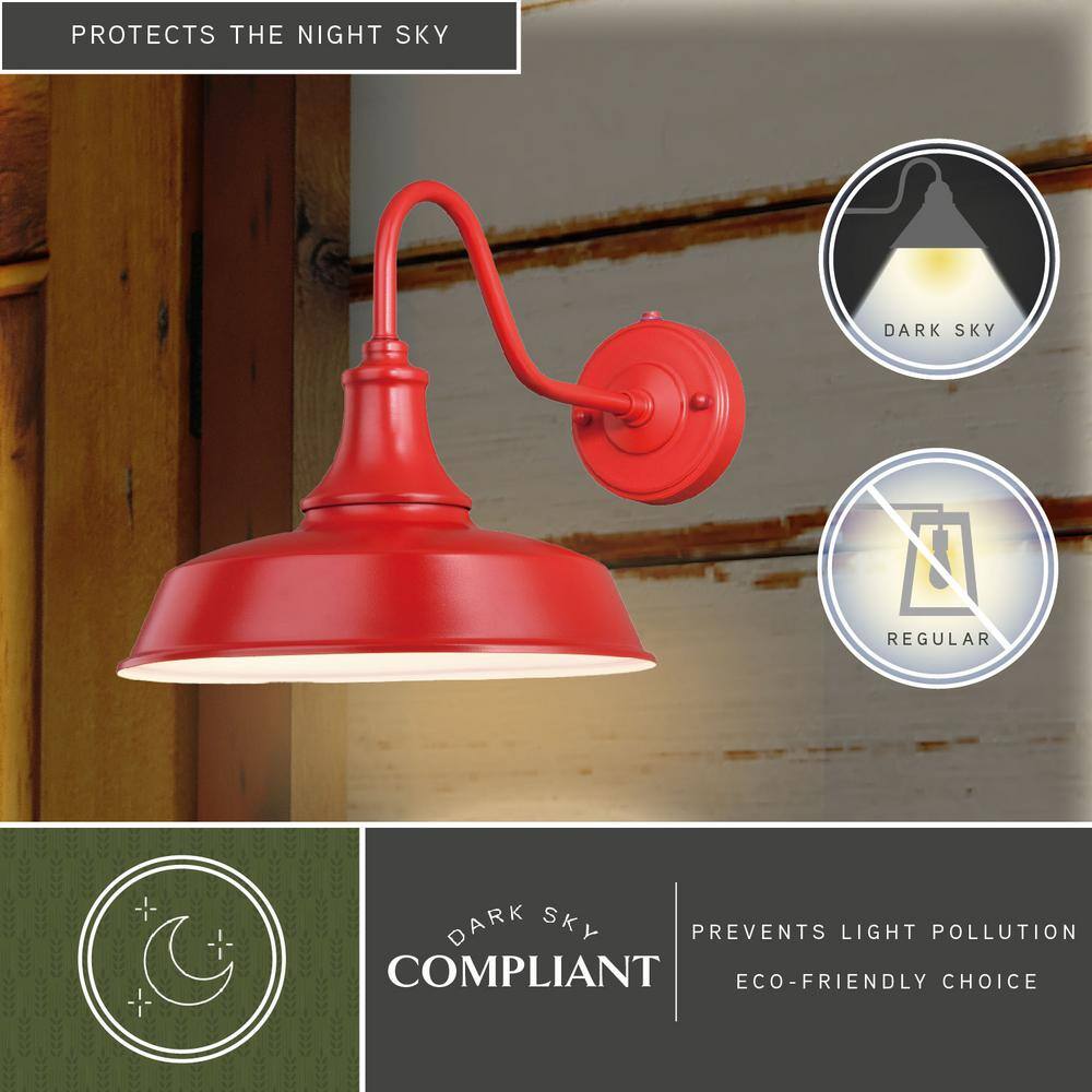 Red and White Steel Farmhouse Wall Sconce