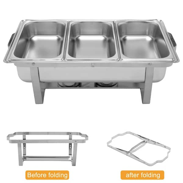 Oster Sangerfield 4.5 Qt. 6-Piece Stainless Steel Chafing Dish Set  985100937M - The Home Depot