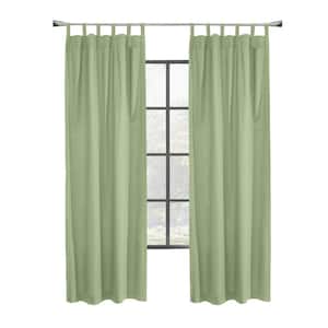 Weathermate Topsions Sage Cotton Smooth 80 in. W x 84 in. L 3-Way Header Indoor Room Darkening Curtain (Double Panels)