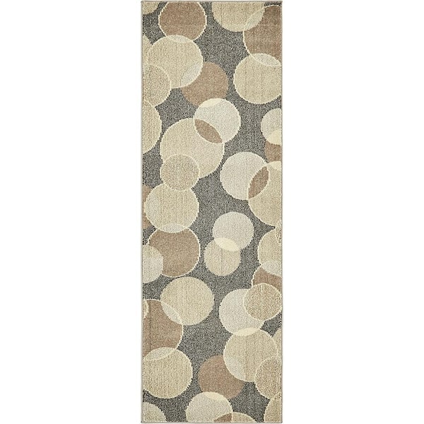 Unique Loom Chromatic Seaside Gray 2' 2 x 6' 7 Runner Rug
