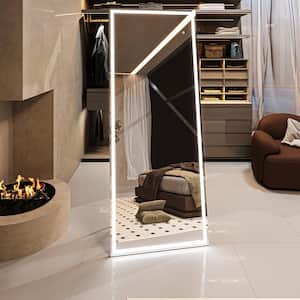 32 in. W x 79 in. H Rectangle LED Full Length Mirror with Lights Large Floor Mirror Stand Up Dress Mirror