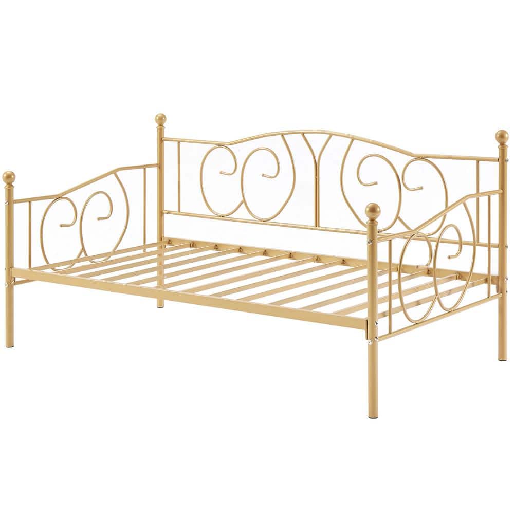 VECELO Metal Daybed Sofa Bed Frame Twin Size with HeavyDuty Slats
