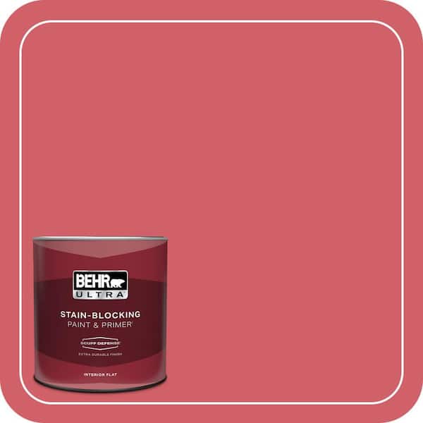 BEHR ULTRA 1 qt. #140B-6 Italiano Rose Extra Durable Flat Interior Paint & Primer