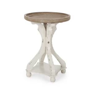 Callao 18 in. x 25.25 in. Natural Round Wood End Table