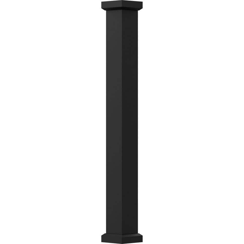 Column large Black - Steel-Line 2024 - Industrial - Handmade - Dutch product - Black with Steel look - 35x35x90