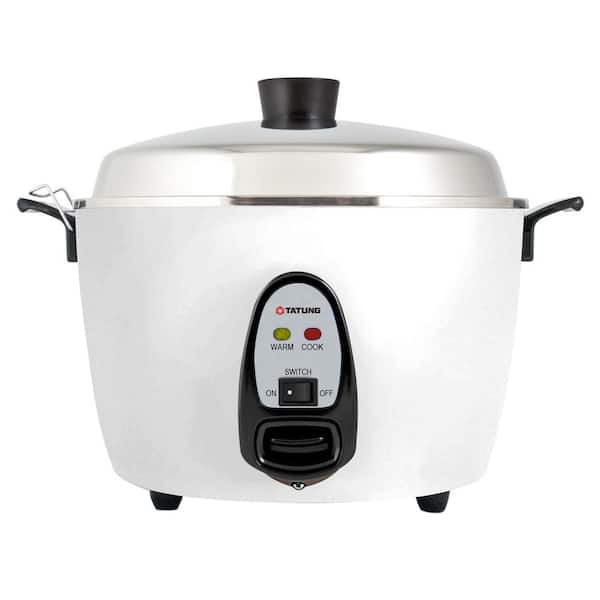 Tatung 1.14 Qt. White Electric Multi-Cooker with Stainless Steel Pot