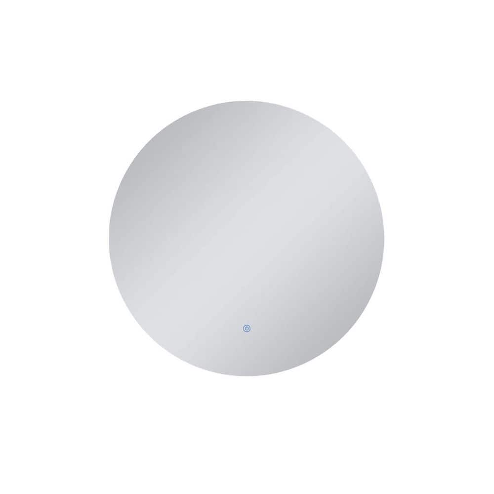 24 in. W x 24 in. H Round Frameless Wall Mounted Bathroom Vanity Mirror Ant
