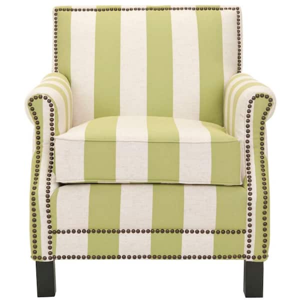 SAFAVIEH Easton Green/Off-White Club Arm Chair