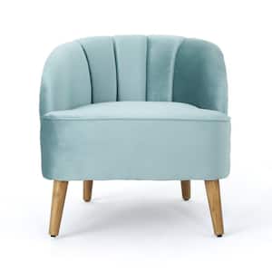 Amaia Seafoam Blue Velvet Upholstered Club Chair