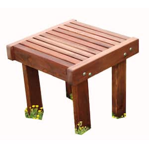 Sun 1912 Mission Brown Redwood Outdoor Side Table