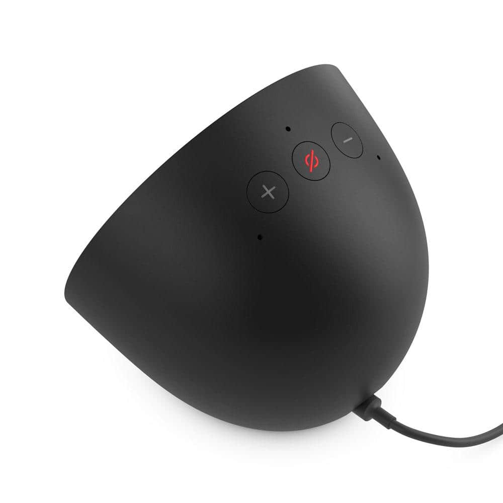Black Wireless Smart Speaker with Touchscreen Display and Voice Control